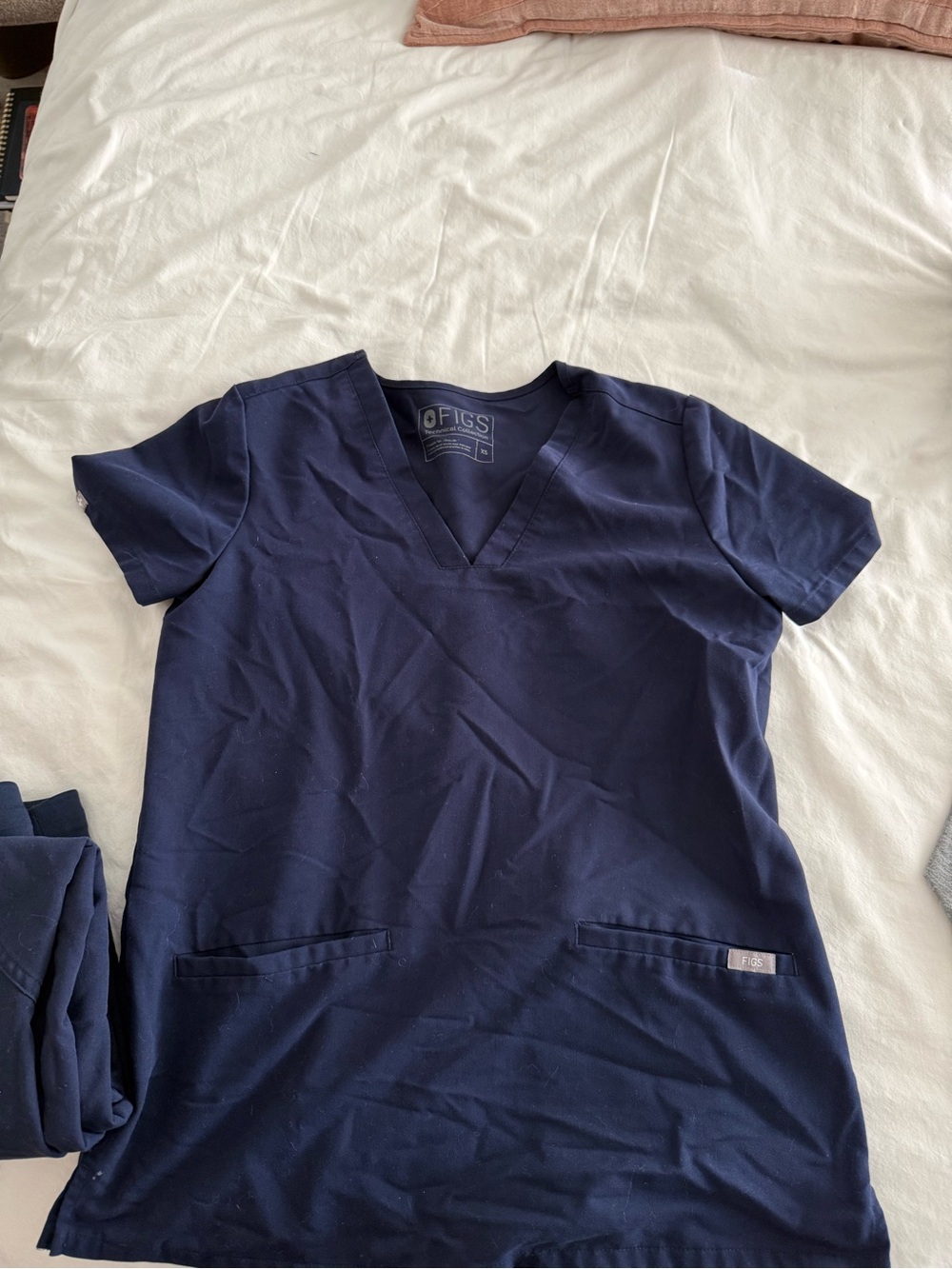 Figs Black V-Neck Scrub Set